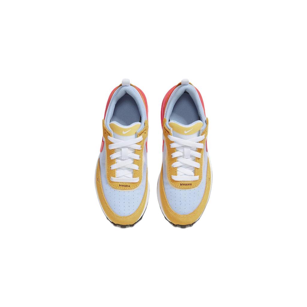 Nike Waffle One BP Нескользящая Амортизация Низкие Детские Повседневные Кроссовки Красно-Оранжевые Серые Дети Возраст 3-7 Лет DC0480-700