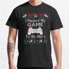 Plus Size S-3XL I Paused My Game To Be Here Ugly Christmas Printed T-shirt Men's Tops Fashion Clothes Tees