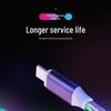 Luminous Fast-Charging Data Cable with Colorful Flowing Light for Huawei, Apple, and Android Type-C Devices