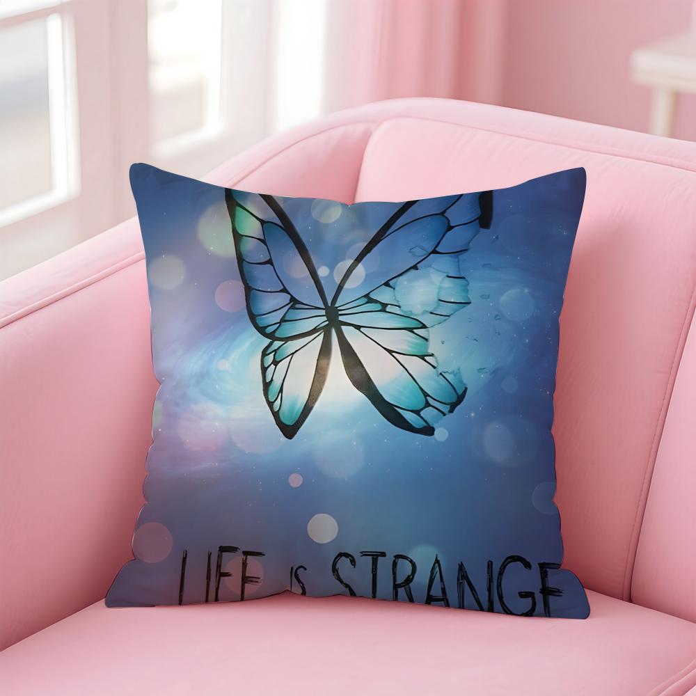 Story Life Is StrangeL Game Cushion Cover Pillow Case Soft Skin Friendly Fabric Concealed Zipper