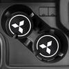 For Mitsubishi Ralliart Lancer Ex Outlander Pajero ASX EVO Car Logo Coaster Anti-skid Mats Water Cup Pads Emblem Car Accessories