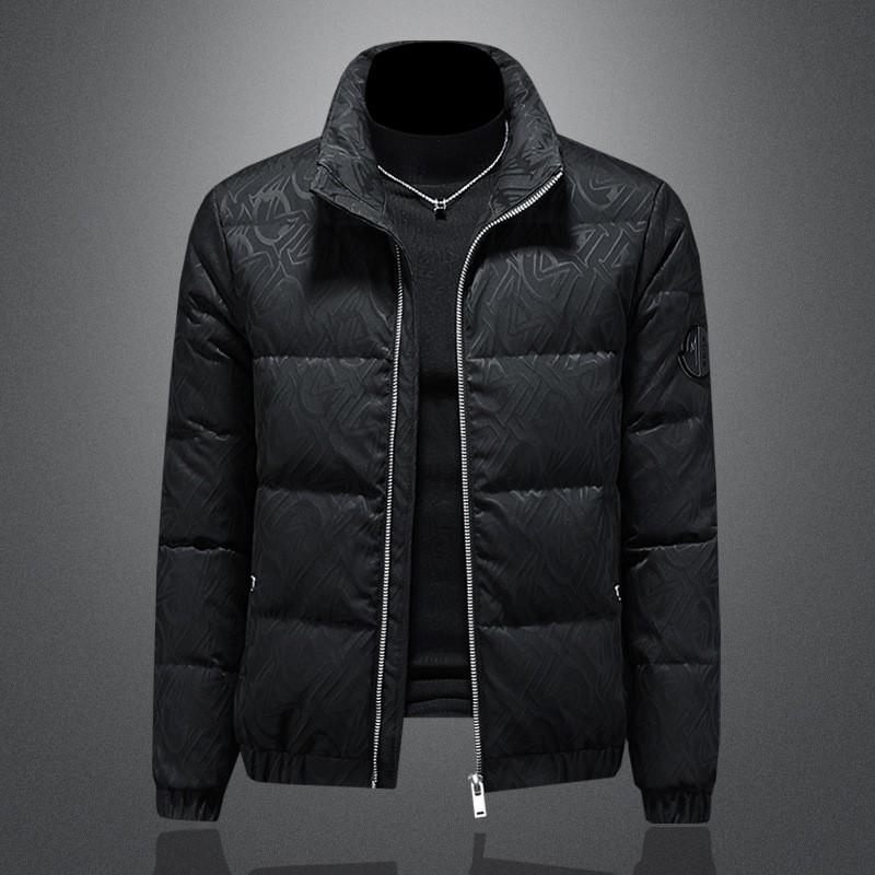 Mens Winter Down Jacket Slim Fit Stand Collar Warm Casual Coat Y9809