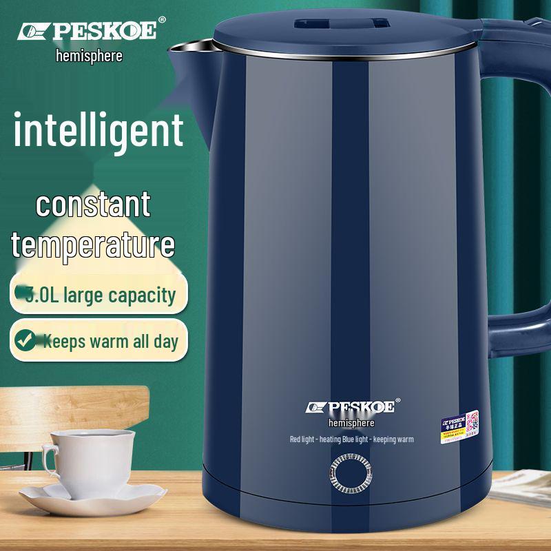 Прочный электрический чайник из нержавеющей стали - большой емкости, с термоизоляцией, термостатический, новая модель для домашнего использования