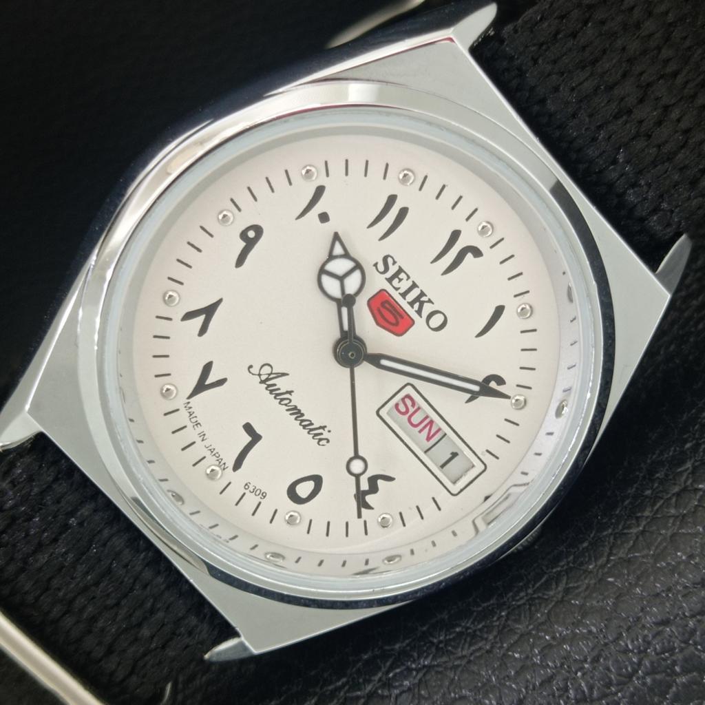 ЯПОНСКИЕ ВИНТАЖНЫЕ ОТРЕМОНТИРОВАННЫЕ МУЖСКИЕ АВТОМАТИЧЕСКИЕ ЧАСЫ SEIKO 5 6309A БЕЛЫЕ a442594-1
