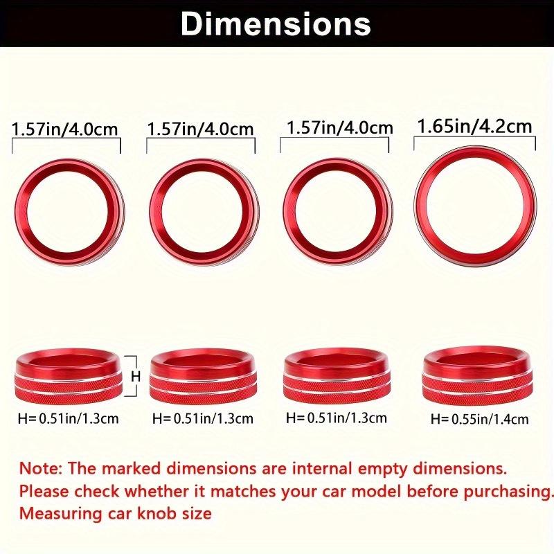 4 шт. Внутренняя крышка ручки-кнопки, совместимая с Toyota для Tacoma 2023-2016, 4WD, температура, кондиционер, AC, аудио CD, ручка, кольцо из алюминиевого сплава