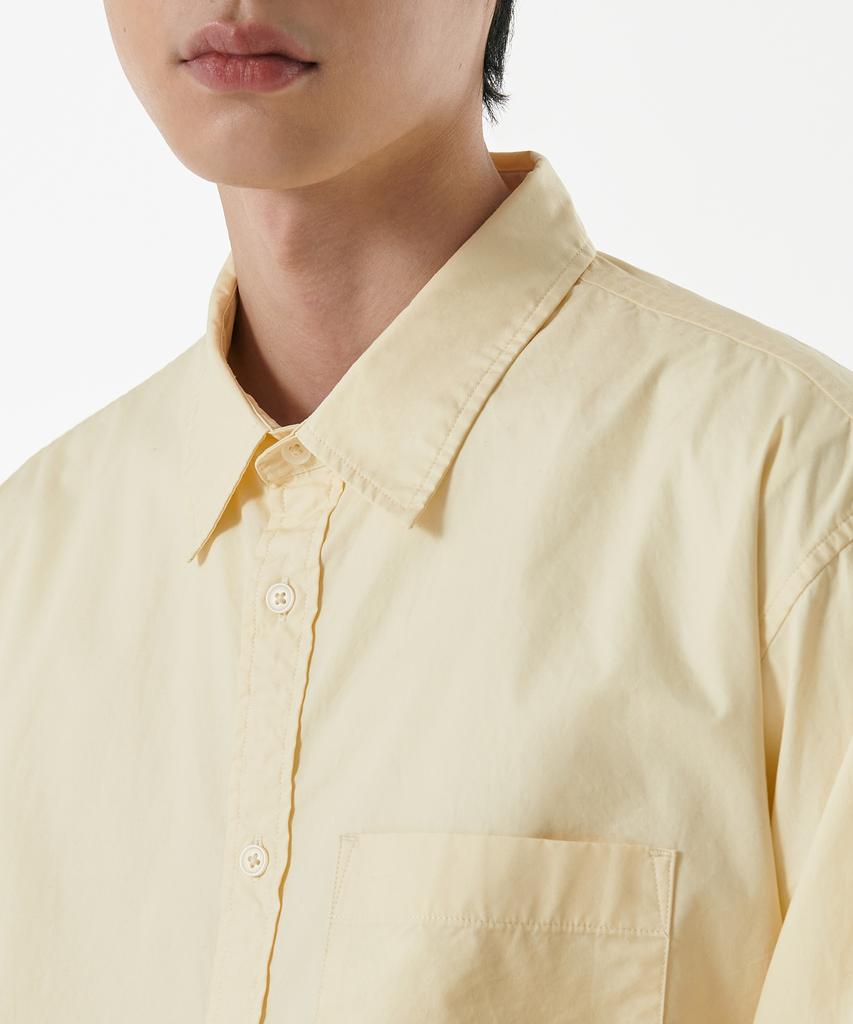 MUSINSA STANDARD Relaxed Washed Poplin Shirt [Lemon]