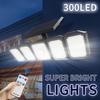 Outdoor 300 LEDs Solar Lights Motion Sensor Waterproof Wall Lamp Garden Courtyard Street Lights Solar Spotlights Adjustable