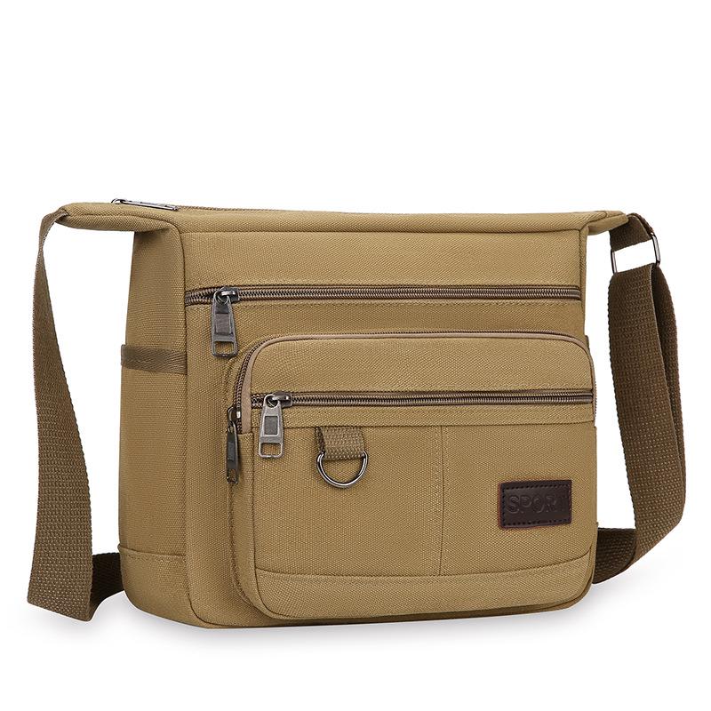 Мужская парусиновая сумка через плечо и на плечо - Повседневная дорожная сумка-мессенджер и рюкзак