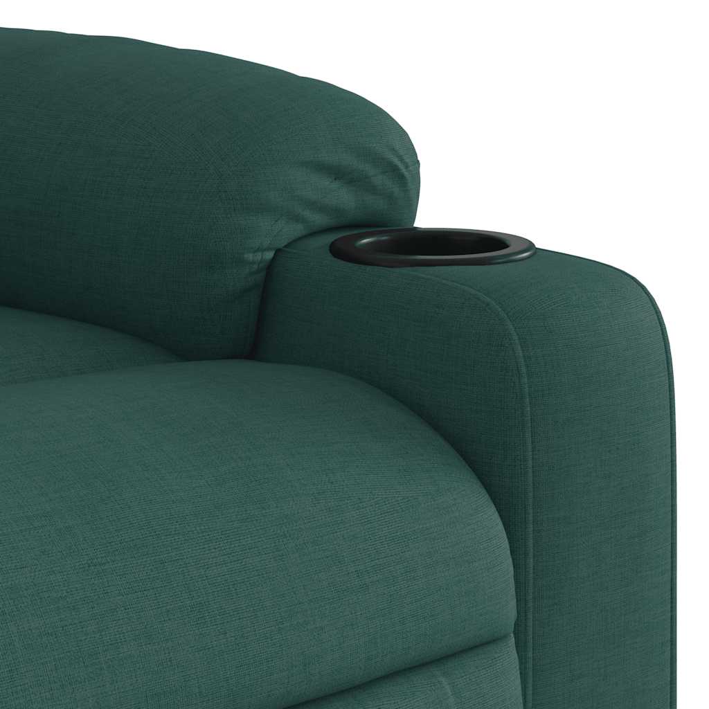 Massage Chair Dark Green Fabric
