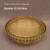 Bamboo Woven Steamed Bun and Vegetable Storage & Draining Basket