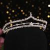 Серебристая Хрустальная Корона Диадема для Женщин Невесты Вечеринки Стразы Выпускной Диадема Свадебные Аксессуары для Волос Украшения Корона Подарок