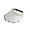 Sun Visor for Ladies Sun UV UV Wide 8433 [LeafIn] Women, Visor, Hat, Pearl, Protection, Protection, Protection, Brim, Summer, Cute, (A-White)