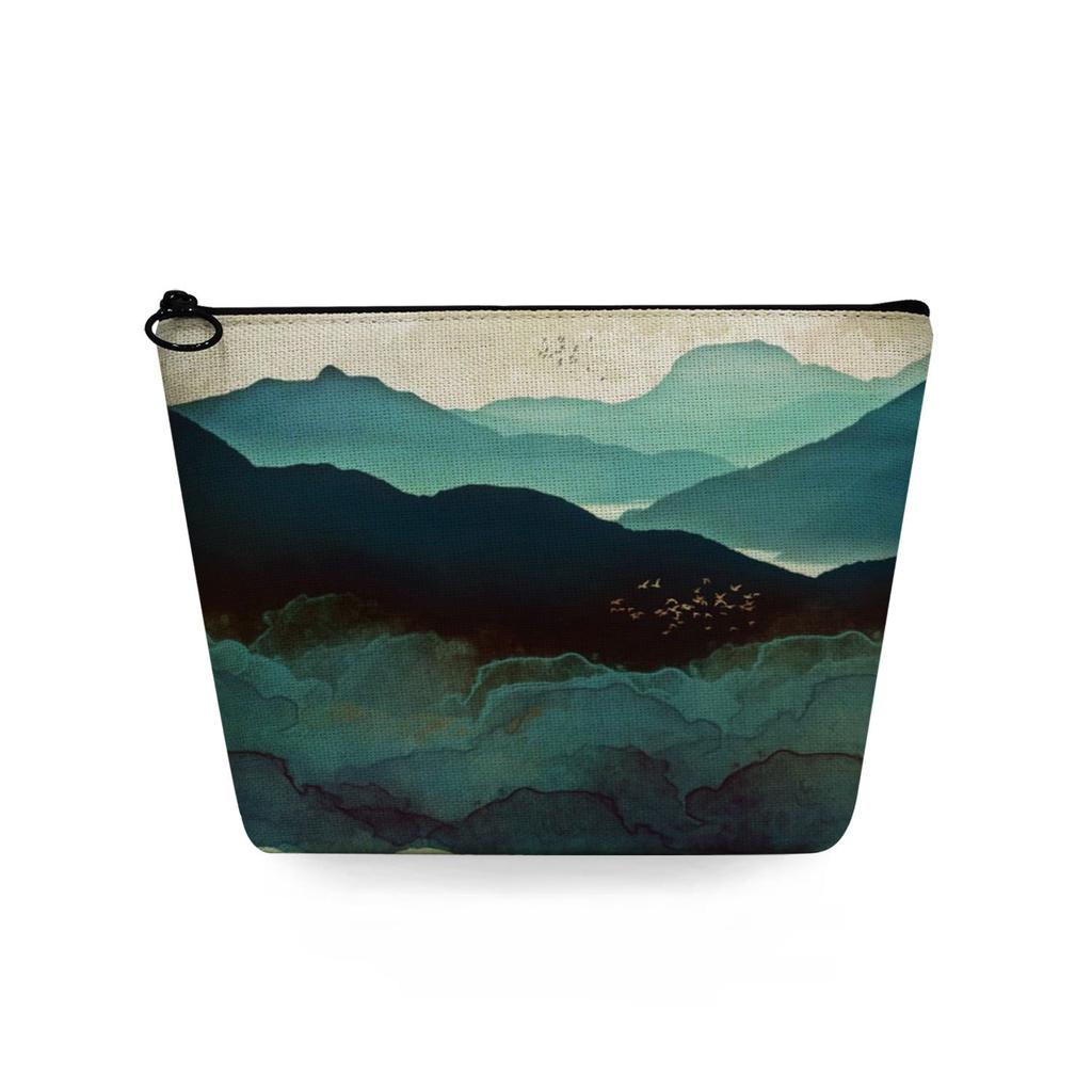 Women Landscape painting Print Cosmetic Bag Toiletries Organize Travel Storage Case 6753 KTB