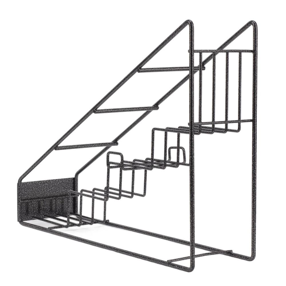Stainless Steel Wire Bottle Holder Stable Design Coffee Syrup Rack For Coffee Station
