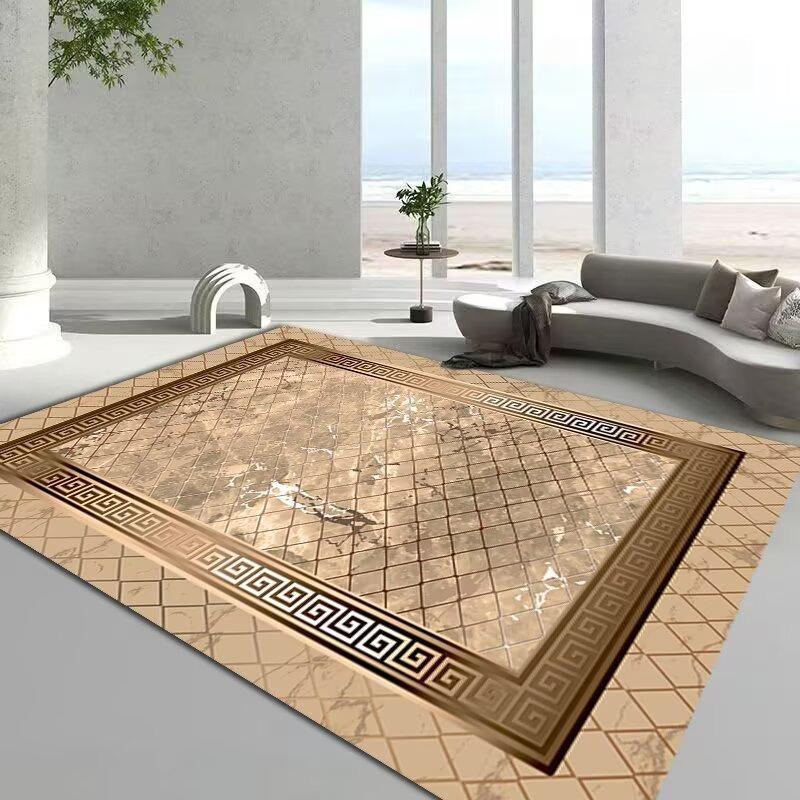 Роскошные ковры в европейском стиле для большой площади, с узором «домашняя рамка», ковры для гостиной, спальни, лаунжа, кофейных столиков, мягкий напольный коврик