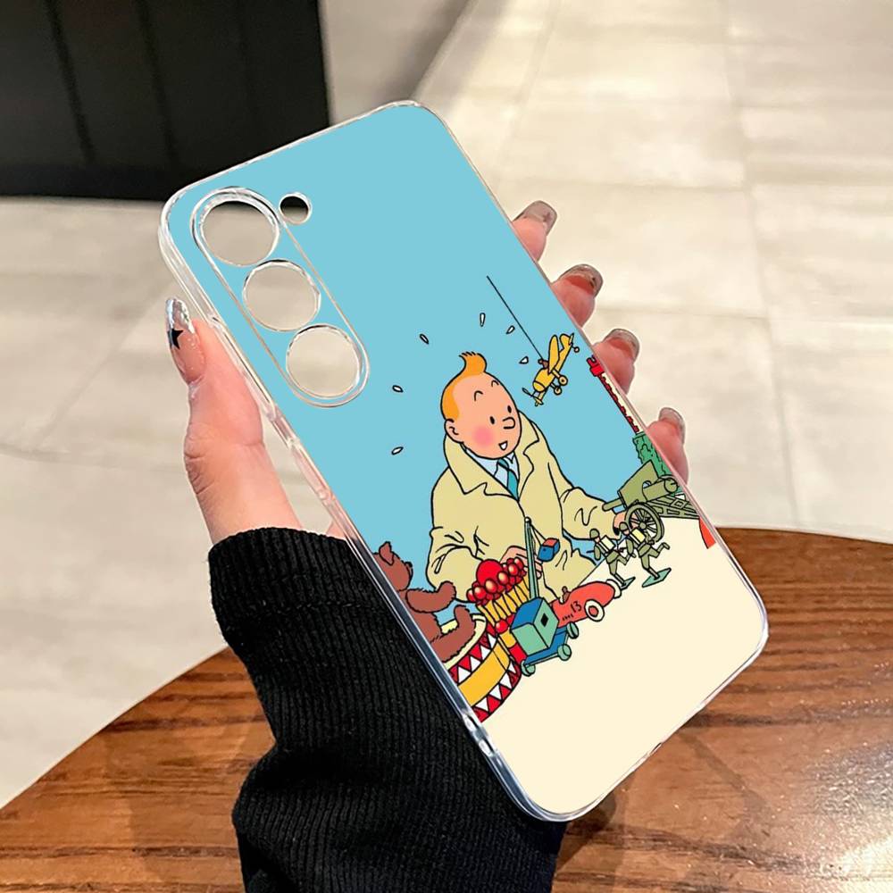 Собака Приключения Тинтина Чехол для телефона для SamsungA10,12,20,21S,30,31,40,50,51,52,70,71 Прозрачная крышка