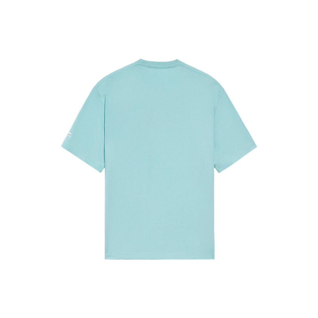 Li-Ning Футболка с коротким рукавом и круглым вырезом, мужская, цвет яичной скорлупы, с небольшим вышитым логотипом AHSS325-5