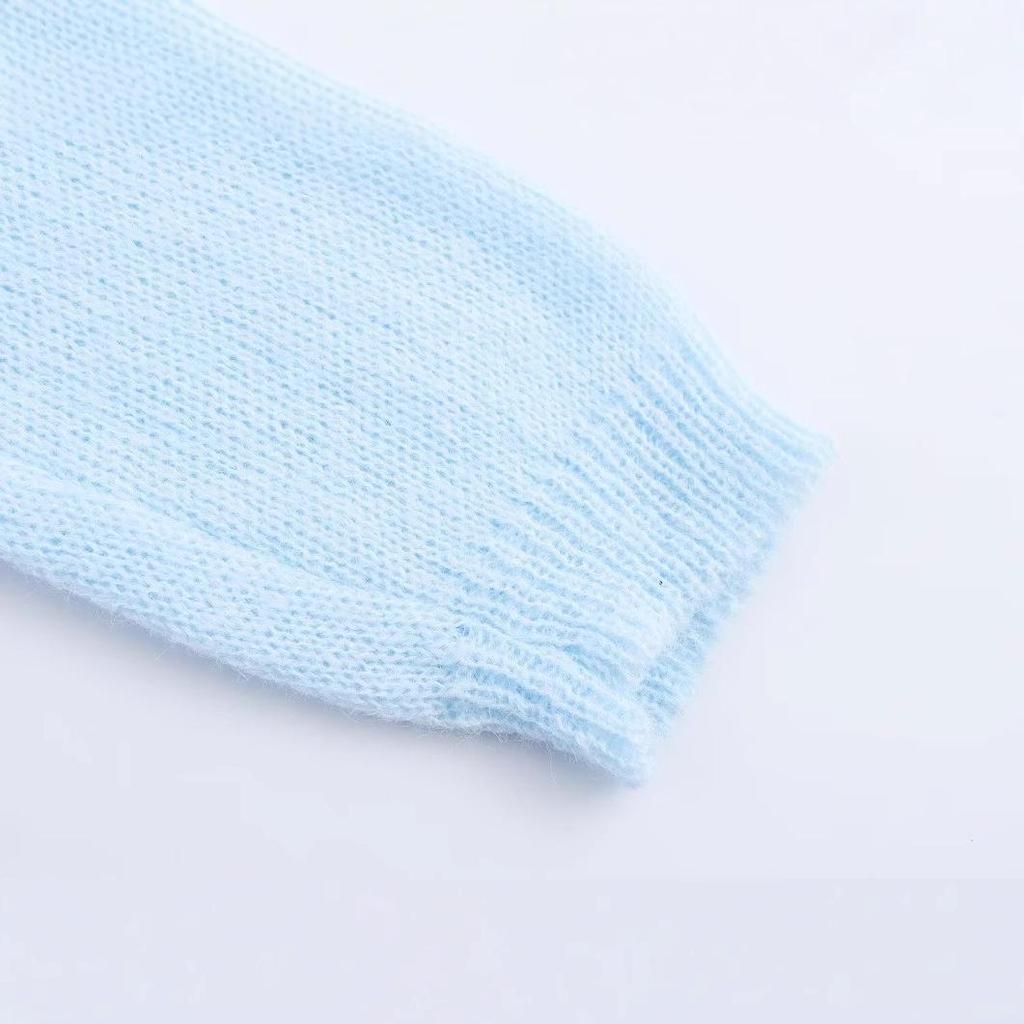 2025 Spring Women's European & American Style Long-Sleeve Knitted Cardigan, Fashionable & Versatile In Three Colors