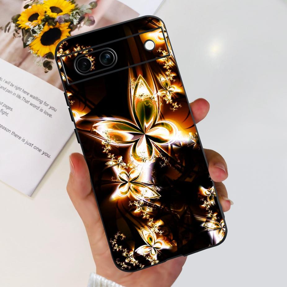 Чехол для Google Pixel 8A Чехол Pixel8 Pro Милый Кот Цветок Расписной Силиконовый Чехол для Телефона Для Google Pixel 8 Pro Pixel8A Мягкие Fundas