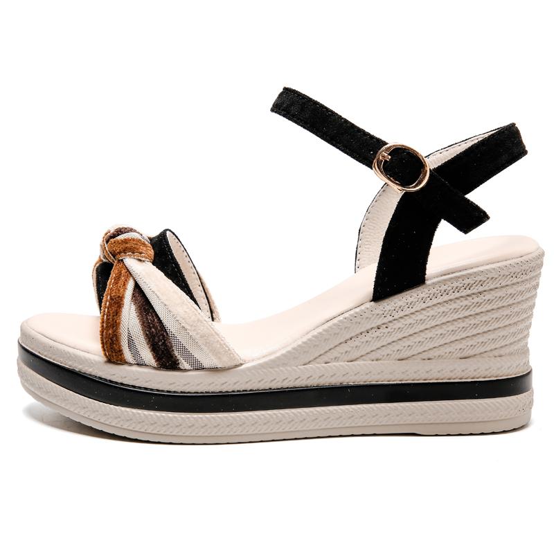 Сандалии, женские летние босоножки на каблуке, летняя обувь на танкетке для женщин, Sandalias Mujer, элегантные сандалии на каблуке, женская обувь