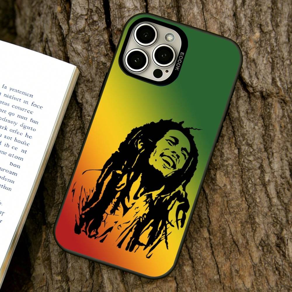 Bob Marley Singer Phone Case For iPhone 17,16,15,14,13,12,11 Plus,Pro Max,XS,Colorful Silver Phone case Funda Cover