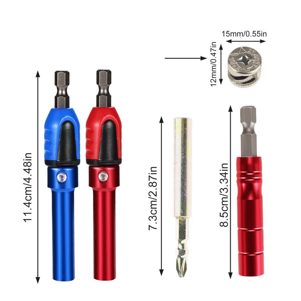 3 In 1 Multifunctional Magnetic Screw Socket Screwdriver Tool with Adjustable Depth Designs for Nuts Quick Installation