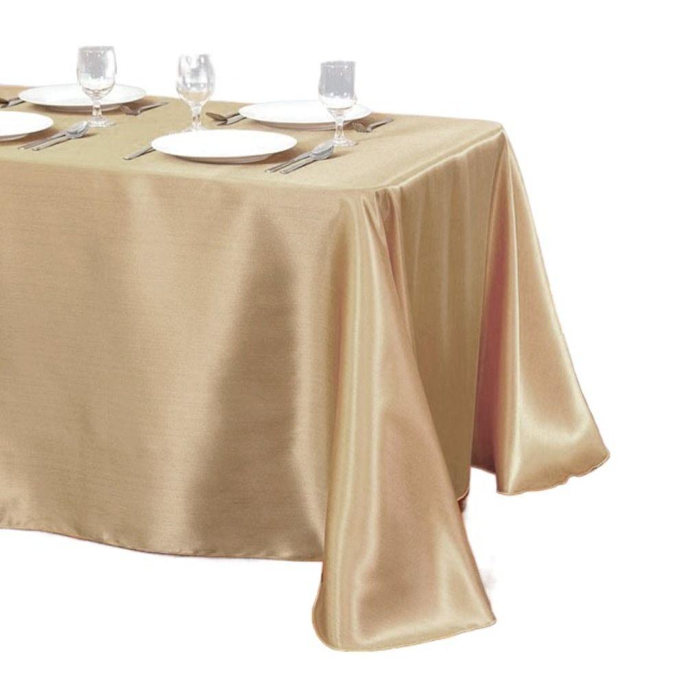 Soft Thick Solid Color Wedding Party Banquet Satin Table Decorations Table Cover Tablecloth