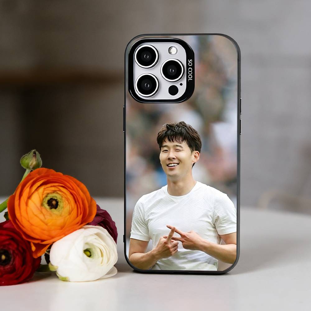 Чехол для телефона S-Son Heung-min для iPhone 17,16,15,14,13,12,11 Plus,Pro Max,XS, Цветной серебристый чехол для телефона Funda Cover