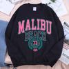 Malibu Beach Hoodie Men Loose Sweatshirt Creativity O-Neck Hoodies Street Fashion Oversize Hoody Couple Sportswear Pullovers & Long Sleeves Men's