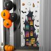 Halloween Castle Bat Spider Bedroom Living Room Door Stickers for Home Beautification and Decoration Wall Stickers