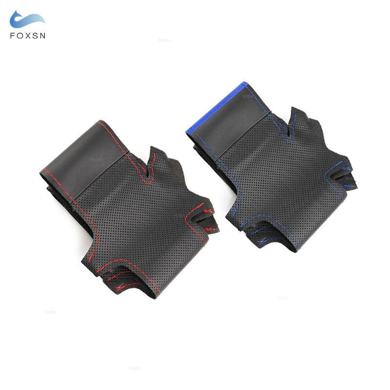 Perforated Microfiber Leather Car Styling Steering Wheel Cover Trim For Kia Rio 2009 2010 2011 Forte 2009-2017 Soul 2010-2013