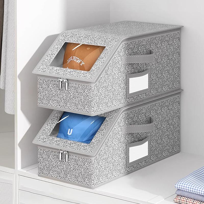 Вместимая складная сумка для хранения, многоцелевой органайзер для шляп, штабелируемый держатель для бейсболок для домашнего использования