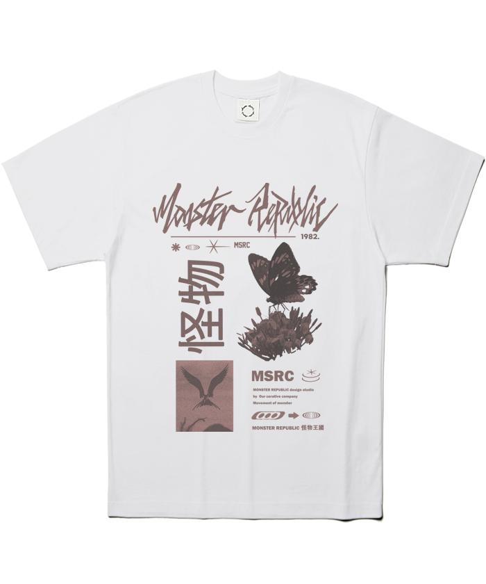 MONSTER REPUBLIC Футболка Fly Classic Коричневая Белая