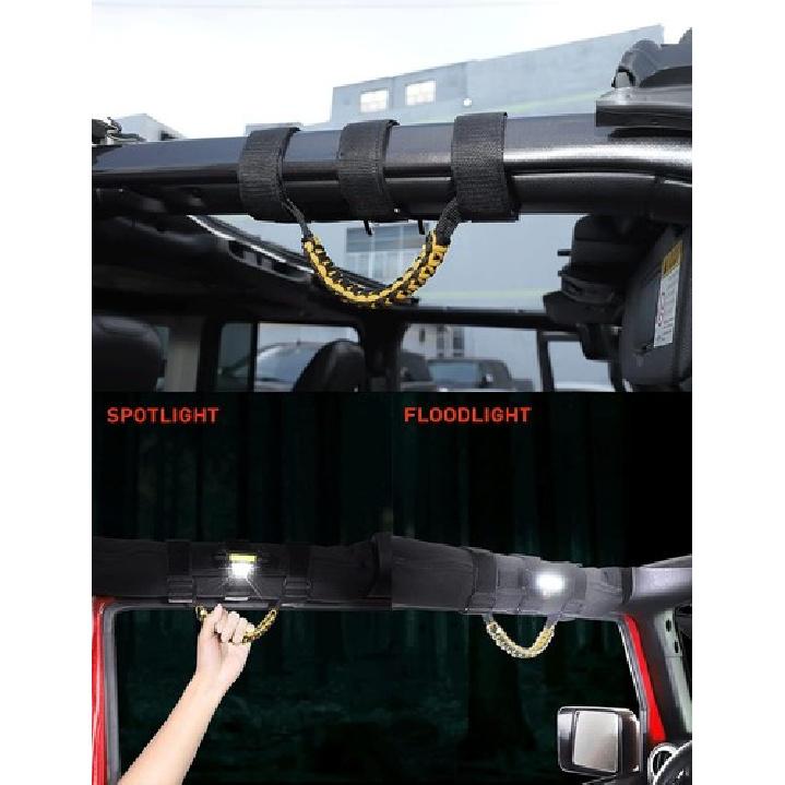 Roll Bar Grab Handles Grip Handle for Jeep Wrangler TJ JK JL JT 4PC Black&Yellow