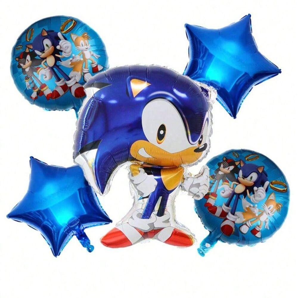 Sonic-themed Sonic Cartoon Balloon Set for Birthday Party Decoration