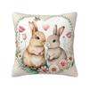 Зайчик Пасхальные Яйца Цветы Наволочка Принт Полиэстер Наволочка Декорации Наволочка Подушка Чехол Сиденье Квадратный