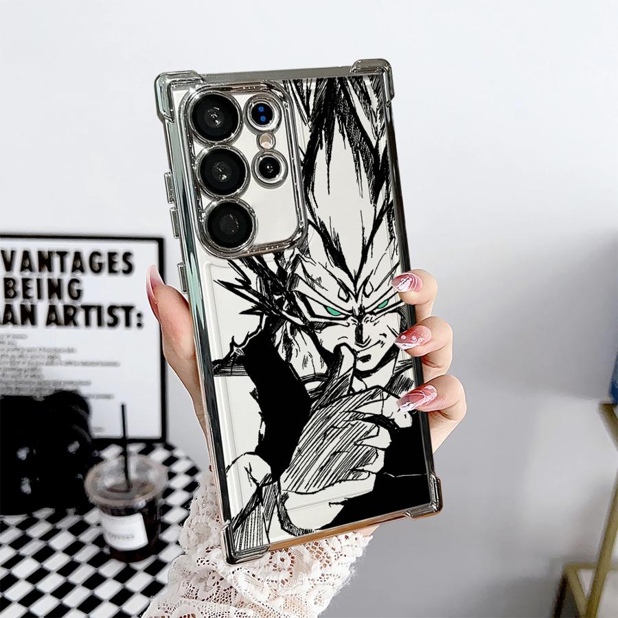 Мягкий чехол для Samsung Galaxy S21 Plus S22 Ultra S23 S20 FE S24 S25 Edge Dragon Ball Goku Vegeta