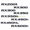 3D Chrome Glossy Black ABS RX200t RX270 RX300 RX350 RX450h RX450hL for Car FCDD6 Trunk Trunk Rear Sticker Decal Accessories