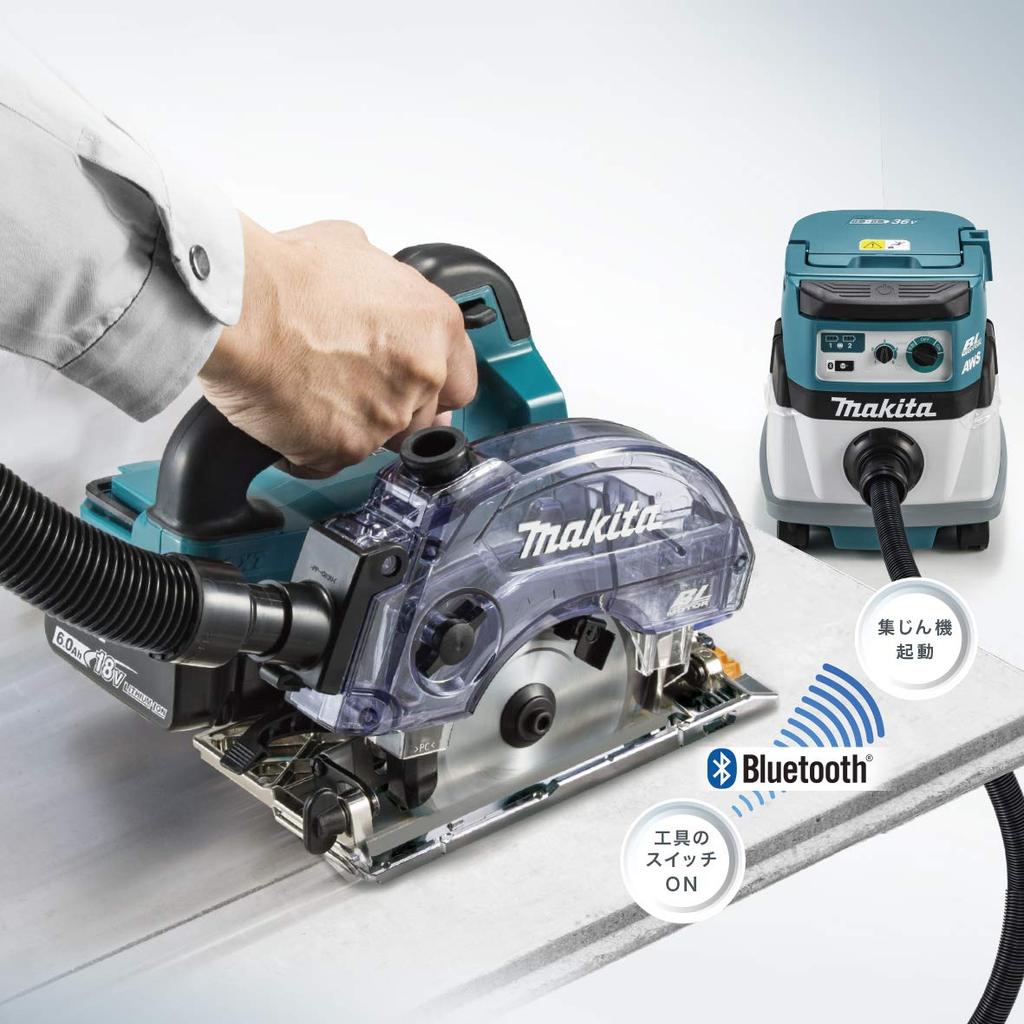 Makita 125мм аккумуляторная пылезащищенная циркулярная пила 18В6Ач с 2 аккумуляторами и кейсом KS513DRGX, зарядное устройство,