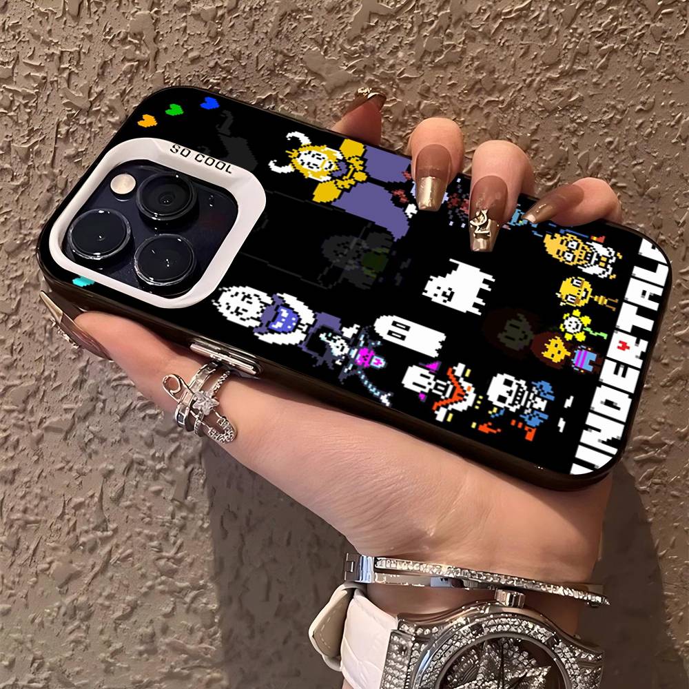 Чехол для телефона U-Undertale для IPhone 17 16 15 14 13 12 11 Pro Max Plus Серебристый Цветной Чехол