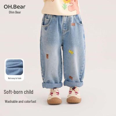 Джинсы для девочек Ohm Bear прямого кроя