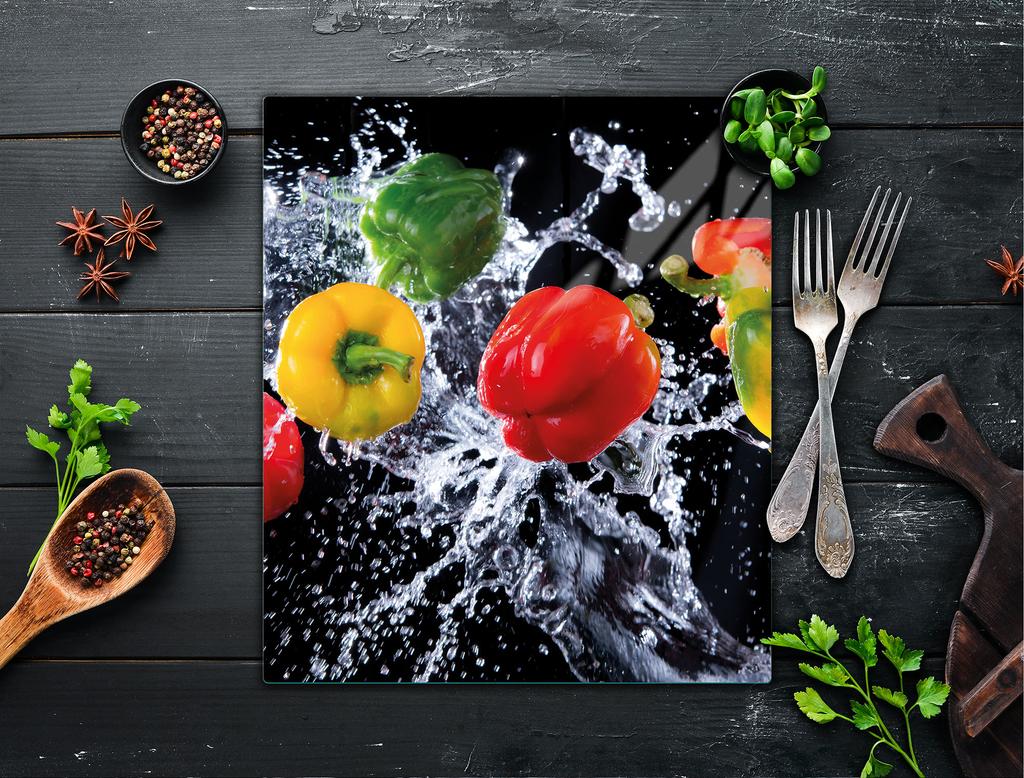 GLASS CUTTING BOARD 45x52 Vegetables