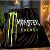 Фланелевое одеяло Monster Energy, Использовать для подарка на день рождения/праздник, Мягкое одеяло для дивана/кровати/кемпинга/офиса/путешествий, Все сезоны
