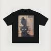 Crow And Cat And Industrial Rock Band Classic Tshirt Oversized Printed Round Neck Tshirt