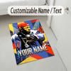 Personalized Crystal Velvet Carpet,Kendrick Lamar Custom Printed Name, Plush Area Rug For Home Indoor Decor