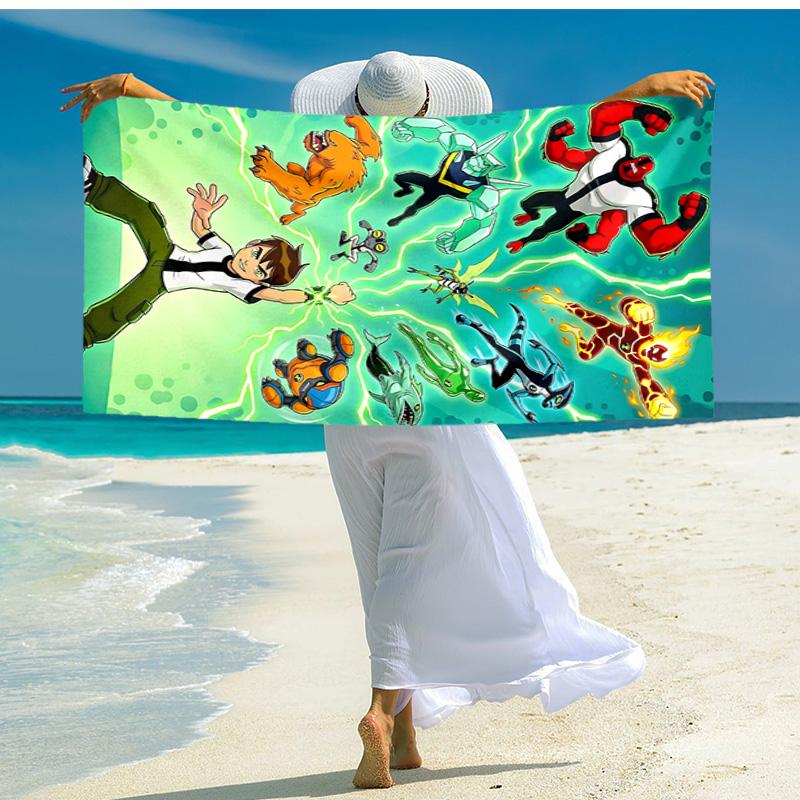 1pc Ben Alien Force Microfiber Beach Towels Quick Dry Towel Sand Beach Towels Pool for Travel Swim Pool. S072101165