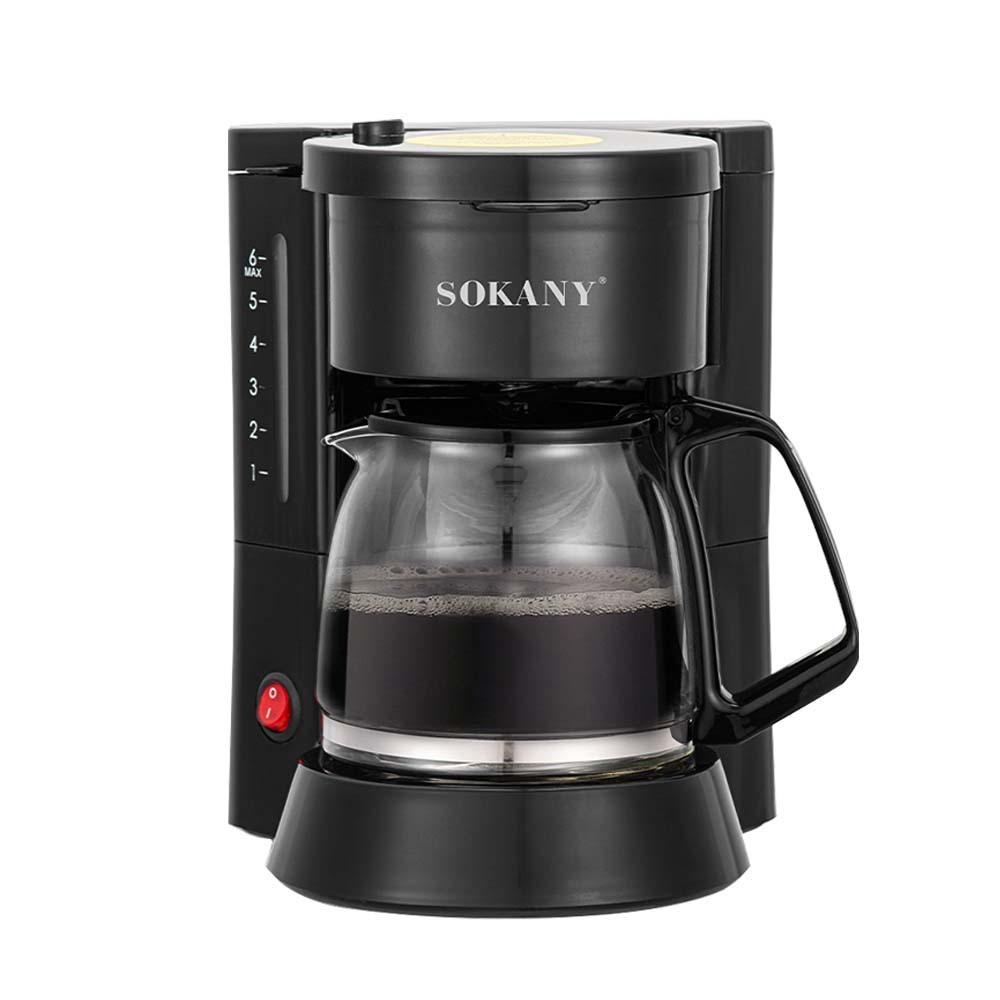 Compact 600ml Drip Coffee Maker 6 Cup Capacity for Home Use Includes Permanent Filter 450W