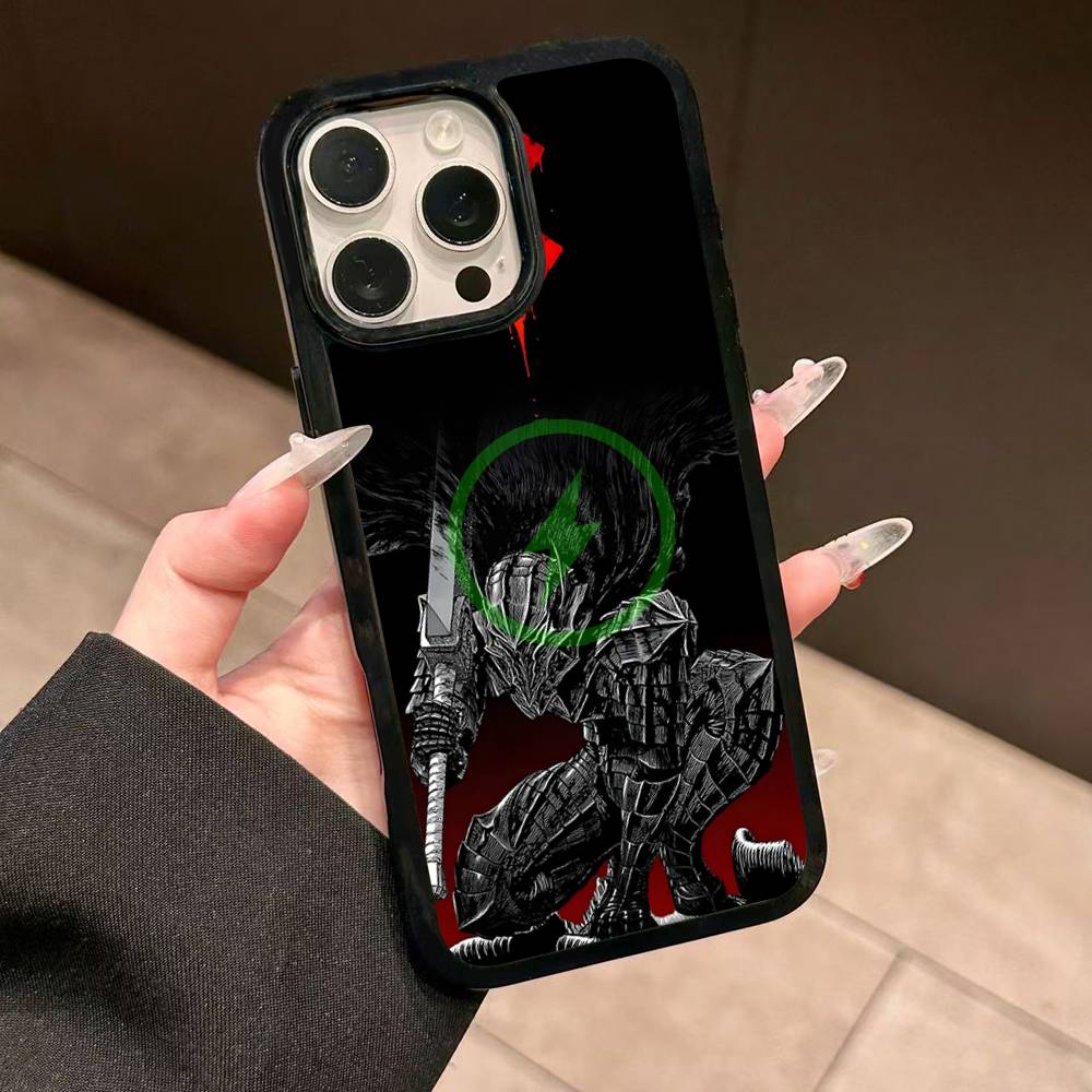 Крутой комиксный чехол Berserk для iPhone 13 14 15 11 12 16 17 Pro Max Plus Для Magsafe Магнитный корпус