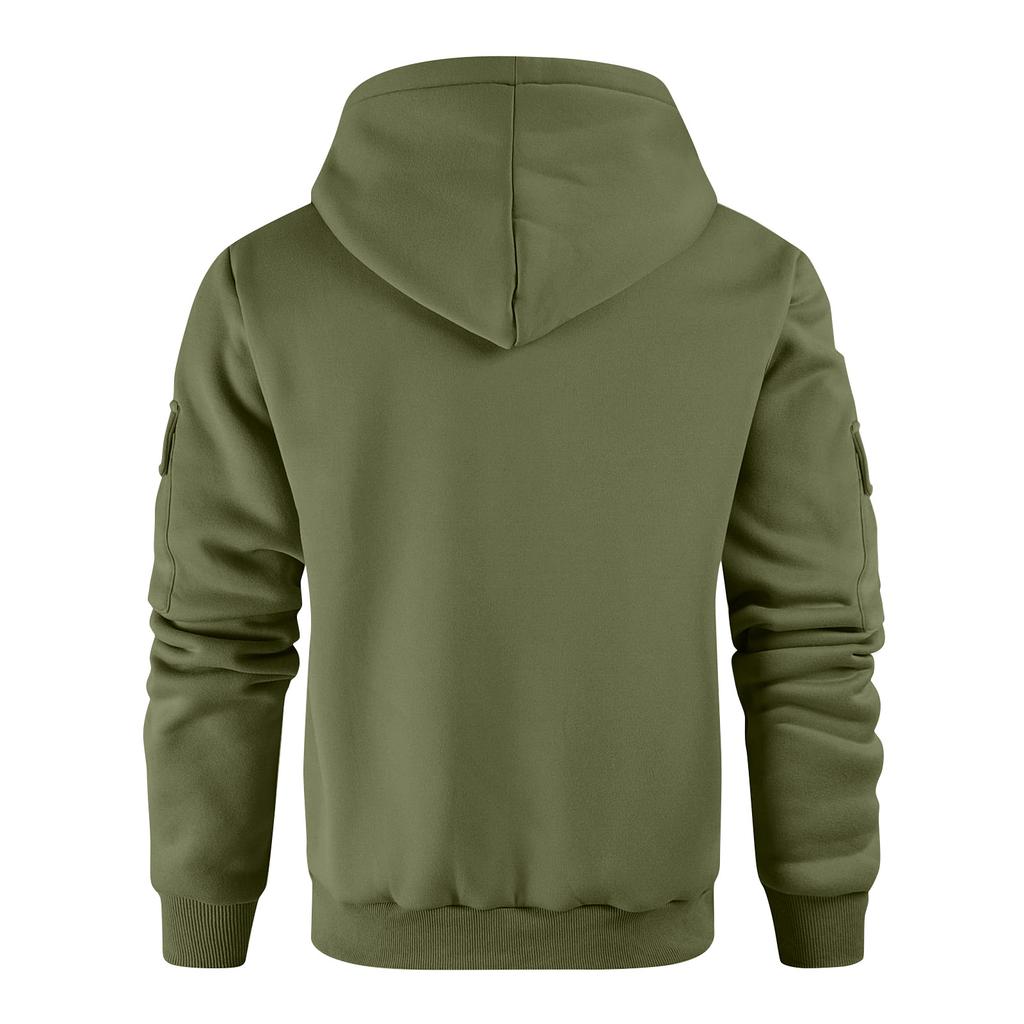 Men's Solid Color Sweatshirt Hoodie Men's Sports Large Size Casual Sweatshirt
