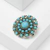 Court Baroque Brooch Vintage Turkish Blue Brooch Fashion Accessories